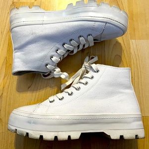Madden Girl | Shoes | Steve Madden Lace Up High Tops Converse Dupe |  Poshmark